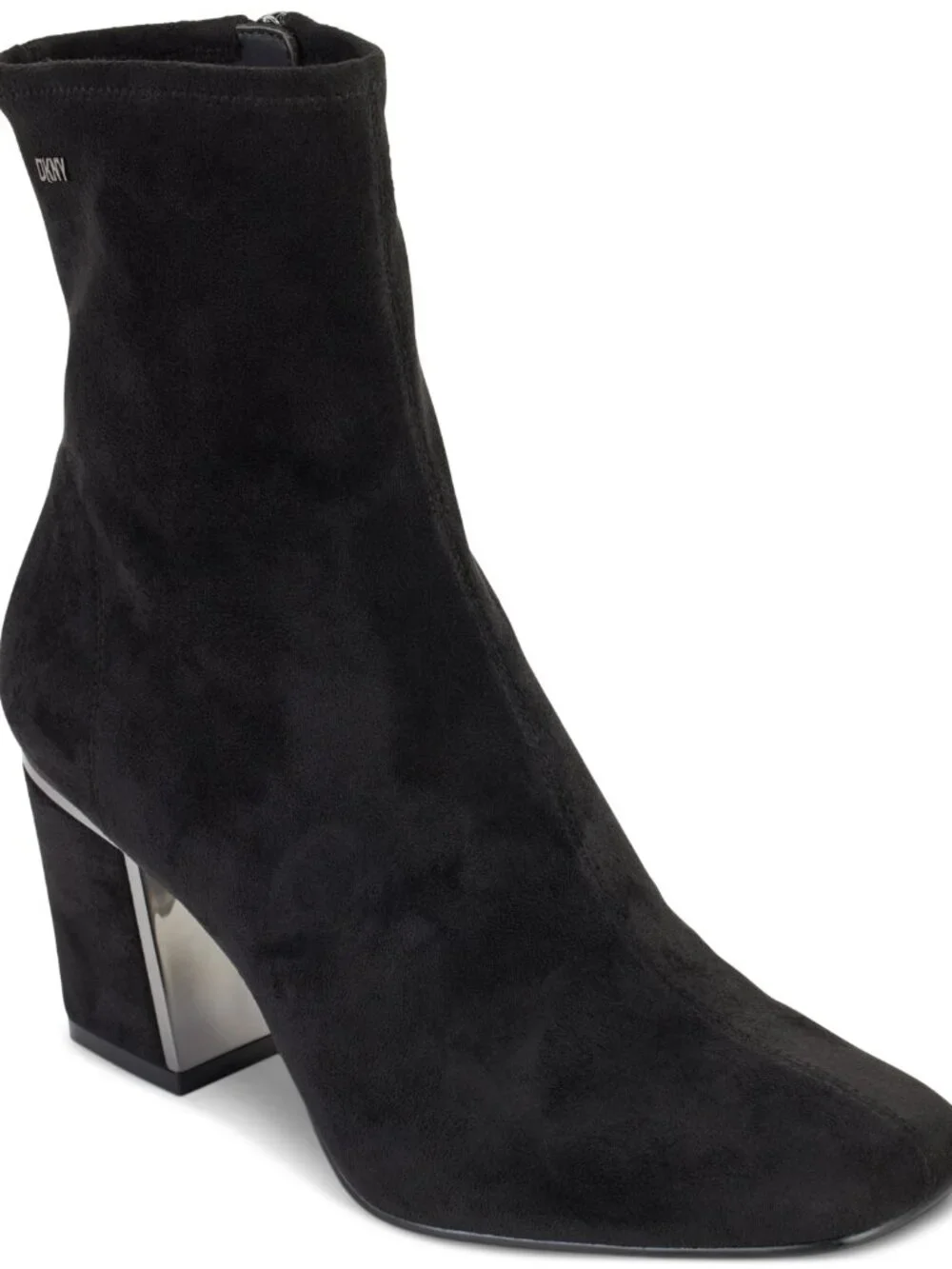 DKNY Cavale Stretch Booties - Black Suede, Size 5